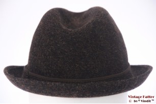 © VintageHatter.com | h-8019-57-9 Fedora Grandezza dark brown fur felt 57 Fedora Grandezza dark brown fur felt 57