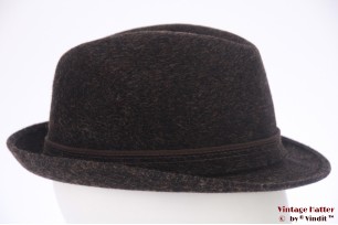 © VintageHatter.com | h-8019-57-9 Fedora Grandezza dark brown fur felt 57 Fedora Grandezza dark brown fur felt 57