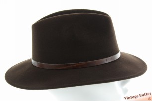 Outdoor fedora marrone water repellent brown woolfelt 56-58 [new]