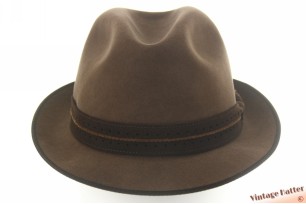© VintageHatter.com | h-8025-55-4 Gleufhoed Suppless bruin vilt 55 (S) Gleufhoed Suppless bruin vilt 55 (S)