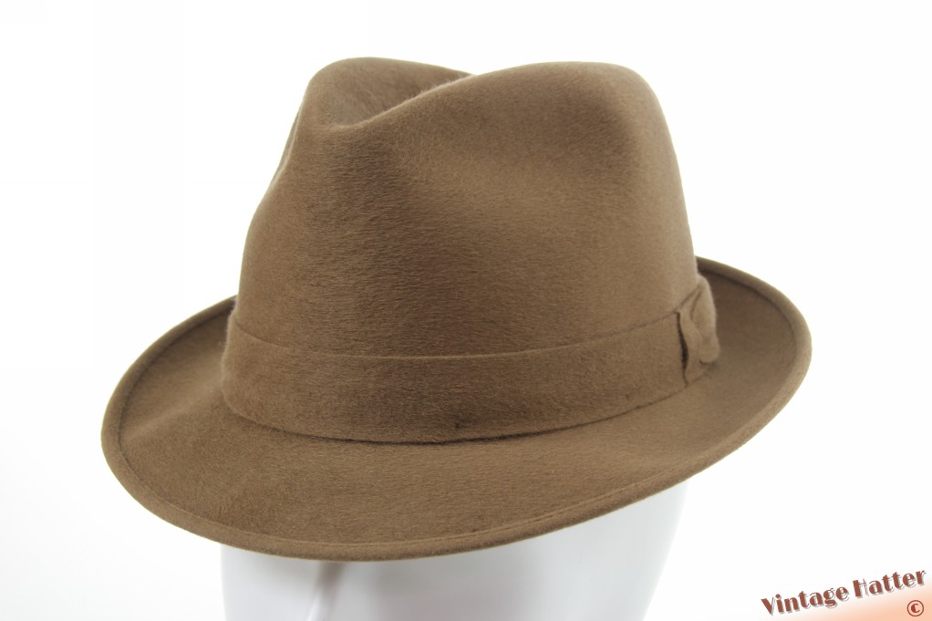 Gleufhoed Panizza beige bruin zacht haarvilt 56
