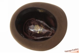 © VintageHatter.com | h-8025-58-6 Gleufhoed Mayser licht bruin geborsteld vilt 58 Gleufhoed Mayser licht bruin geborsteld vilt 58