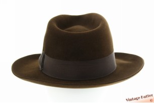 Gleufhoed Flechet bruin geborsteld vilt 56,5