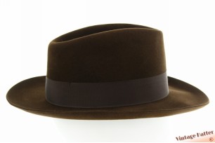 Gleufhoed Flechet bruin geborsteld vilt 56,5