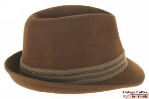 Fedora Tonak Akron brown felt 57