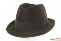 Gleufhoed Chapeau Mossant donker bruin haarvilt 57 Gleufhoed Chapeau Mossant donker bruin haarvilt 57