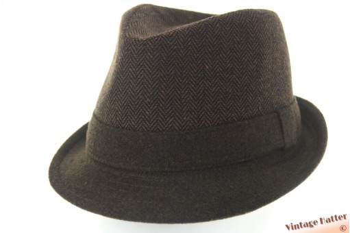 Trilby hoed visgraat bruin 58 [nieuw]