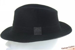 © VintageHatter.com | h-9004-56-18 Gleufhoed Mayser zwart katoen 56 Gleufhoed Mayser zwart katoen 56