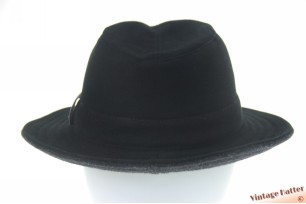 © VintageHatter.com | h-9004-56-18 Gleufhoed Mayser zwart katoen 56 Gleufhoed Mayser zwart katoen 56