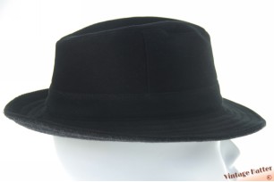 © VintageHatter.com | h-9004-56-18 Gleufhoed Mayser zwart katoen 56 Gleufhoed Mayser zwart katoen 56
