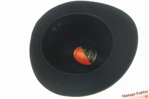 Fedora Firenzi black woolfelt with green rope 56