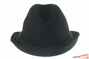 © VintageHatter.com | h-9004-58-13 Jacht gleufhoed Canda zwart haarvilt 58 Jacht gleufhoed Canda zwart haarvilt 58
