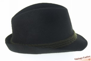 © VintageHatter.com | h-9004-58-13 Jacht gleufhoed Canda zwart haarvilt 58 Jacht gleufhoed Canda zwart haarvilt 58