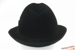 © VintageHatter.com | h-9005-56-13 Jacht trilby Iltis Wägener zwart velour 56 Jacht trilby Iltis Wägener zwart velour 56