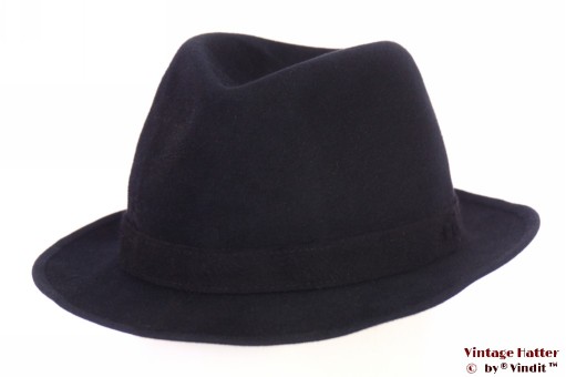 © VintageHatter.com | h-9011-58-5 Fedora Cervino black felt 58 Fedora Cervino black felt 58