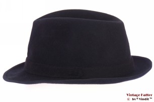 © VintageHatter.com | h-9011-58-5 Fedora Cervino black felt 58 Fedora Cervino black felt 58