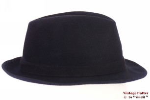 © VintageHatter.com | h-9011-58-5 Fedora Cervino black felt 58 Fedora Cervino black felt 58