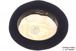 © VintageHatter.com | h-9011-58-5 Fedora Cervino black felt 58 Fedora Cervino black felt 58