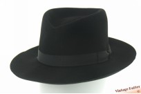 Antique fedora Fléchet Essor black felt 55 (S) Antique fedora Fléchet Essor black felt 55 (S)