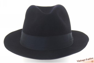 © VintageHatter.com | h-9017-56-14 Fedora Henry Morell black 56 Fedora Henry Morell black 56