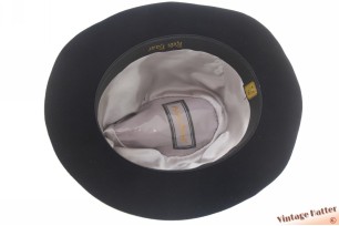 © VintageHatter.com | h-9017-56-14 Fedora Henry Morell black 56 Fedora Henry Morell black 56