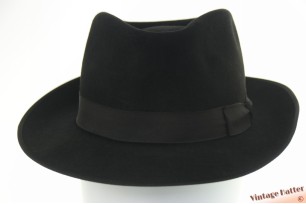 Fedora Gloria Excellent black brushed felt 56