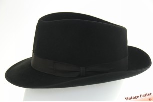 Fedora Gloria Excellent black brushed felt 56