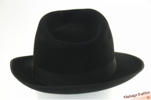 Fedora Gloria Excellent black brushed felt 56