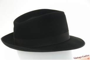 Fedora Gloria Excellent black brushed felt 56