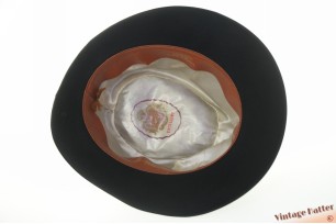 Fedora Gloria Excellent black brushed felt 56