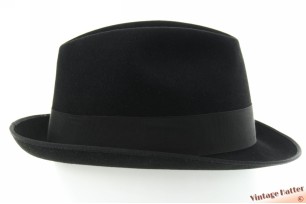 © VintageHatter.com | h-9017-56-87 Fedora Rockel black felt 56 Fedora Rockel black felt 56