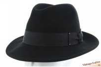Fedora Bailey of Hollywood Blixen black wool litefelt 56 [new]