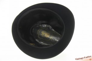 © VintageHatter.com | h-9017-58-56 Fedora Mayser-Milz black felt 58 Fedora Mayser-Milz black felt 58