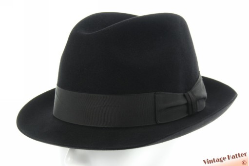 Fedora Mayser Privé black brushed felt 60 (XL)