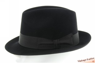 Fedora Mayser Privé black brushed felt 60 (XL)