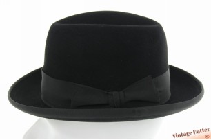 © VintageHatter.com | hb-9017-56-10 Homburg hoed Firenzi zwart geborsteld vilt 56 Homburg hoed Firenzi zwart geborsteld vilt 56