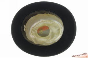 © VintageHatter.com | hb-9017-56-10 Homburg hoed Firenzi zwart geborsteld vilt 56 Homburg hoed Firenzi zwart geborsteld vilt 56