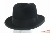 Homburg hat Lembert black felt 57,5