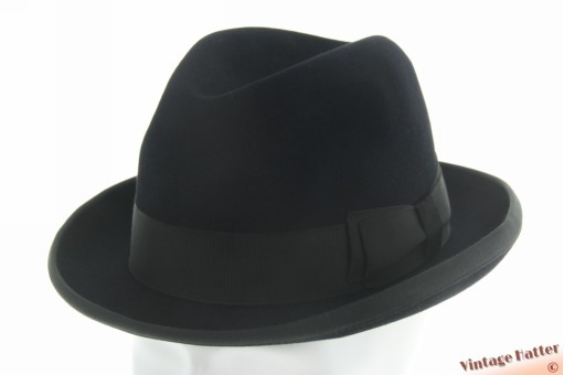Homburg hoed Wilke Granit zwart vilt 57 [als nieuw]