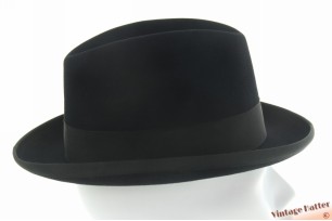 Homburg hat Wilke Granit black felt 57 [as new]