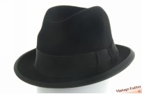 Homburg hoed Ascot zwart vilt 57 [als nieuw]