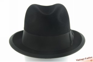 Homburg hoed Ascot zwart vilt 57 [als nieuw]