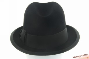 Homburg hoed Ascot zwart vilt 57 [als nieuw]