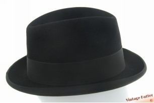 Homburg hoed Ascot zwart vilt 57 [als nieuw]