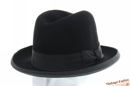 Homburg hoed Palatin zwart vilt 57,5
