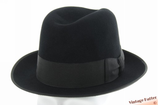 Homburg hat Diplomat black brushed felt 57