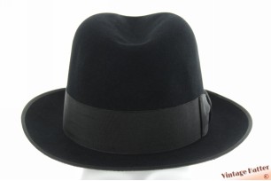 Homburg hat Diplomat black brushed felt 57