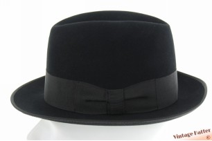 Homburg hat Diplomat black brushed felt 57
