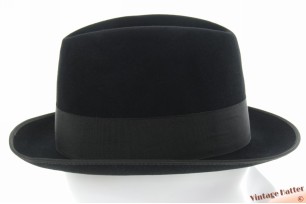 Homburg hat Diplomat black brushed felt 57