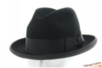 Homburg hoed Wegener zwart vilt 59